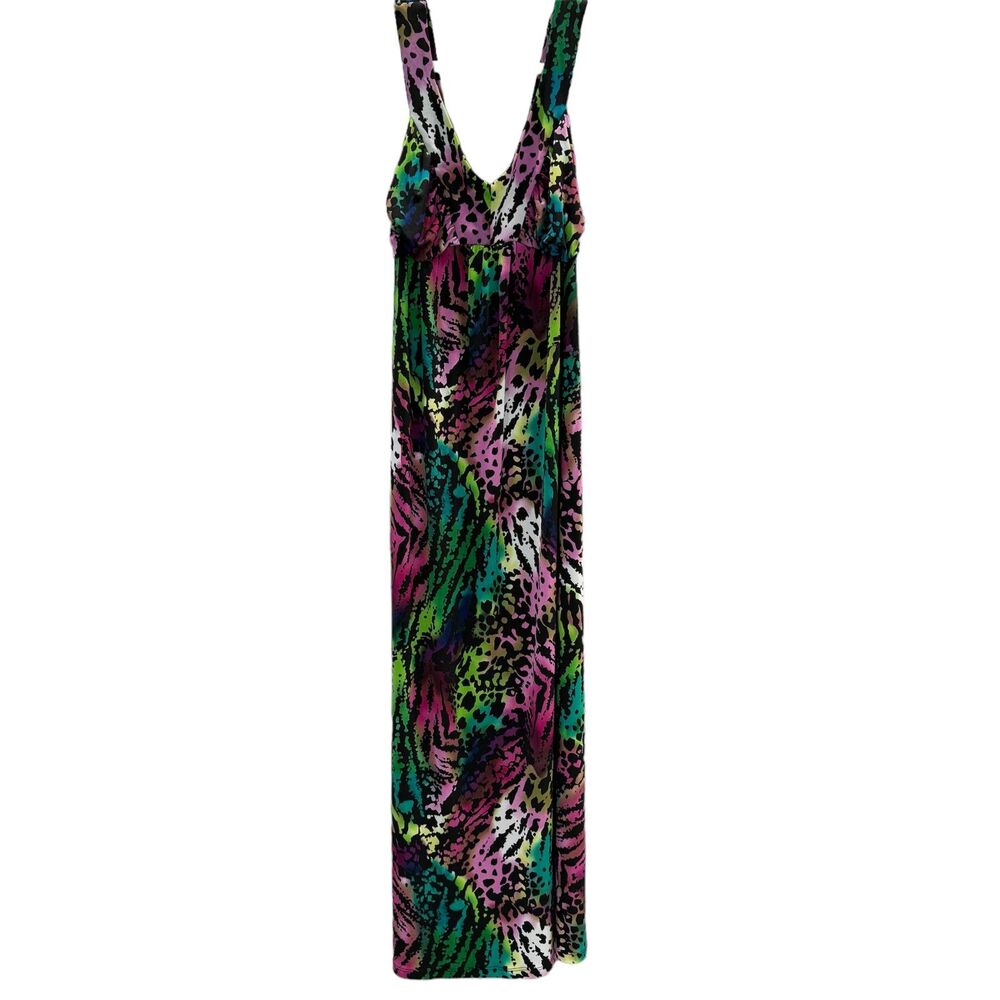 AGB Spandex Maxi Dress Animal Print High Elastic Waist Material Bold Colors